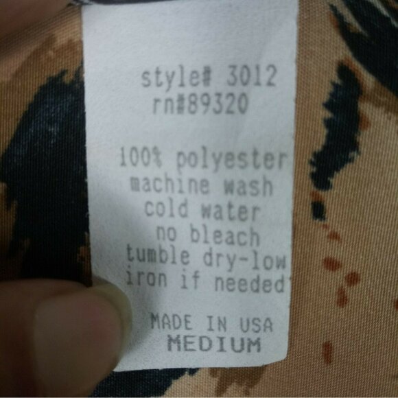 Vintage Blouse Womens M Maximalist Leopard Paisley Art to Wear 80s Button Up - Picture 7 of 7